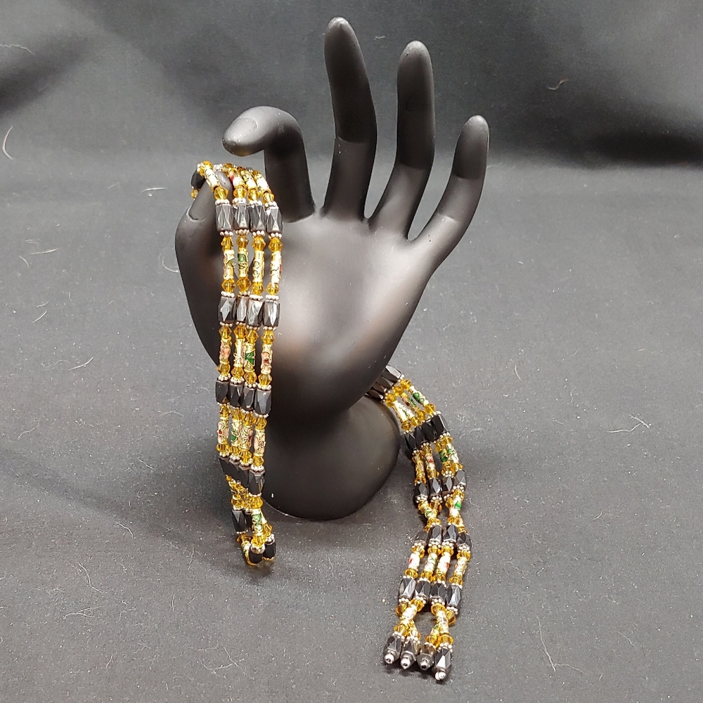 Vintage Beaded Magnetic Strand Necklace/Bracelet